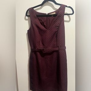 Banana Republic Minimalist Mini Dress Sleeveless Lined Belted Purple Size 4